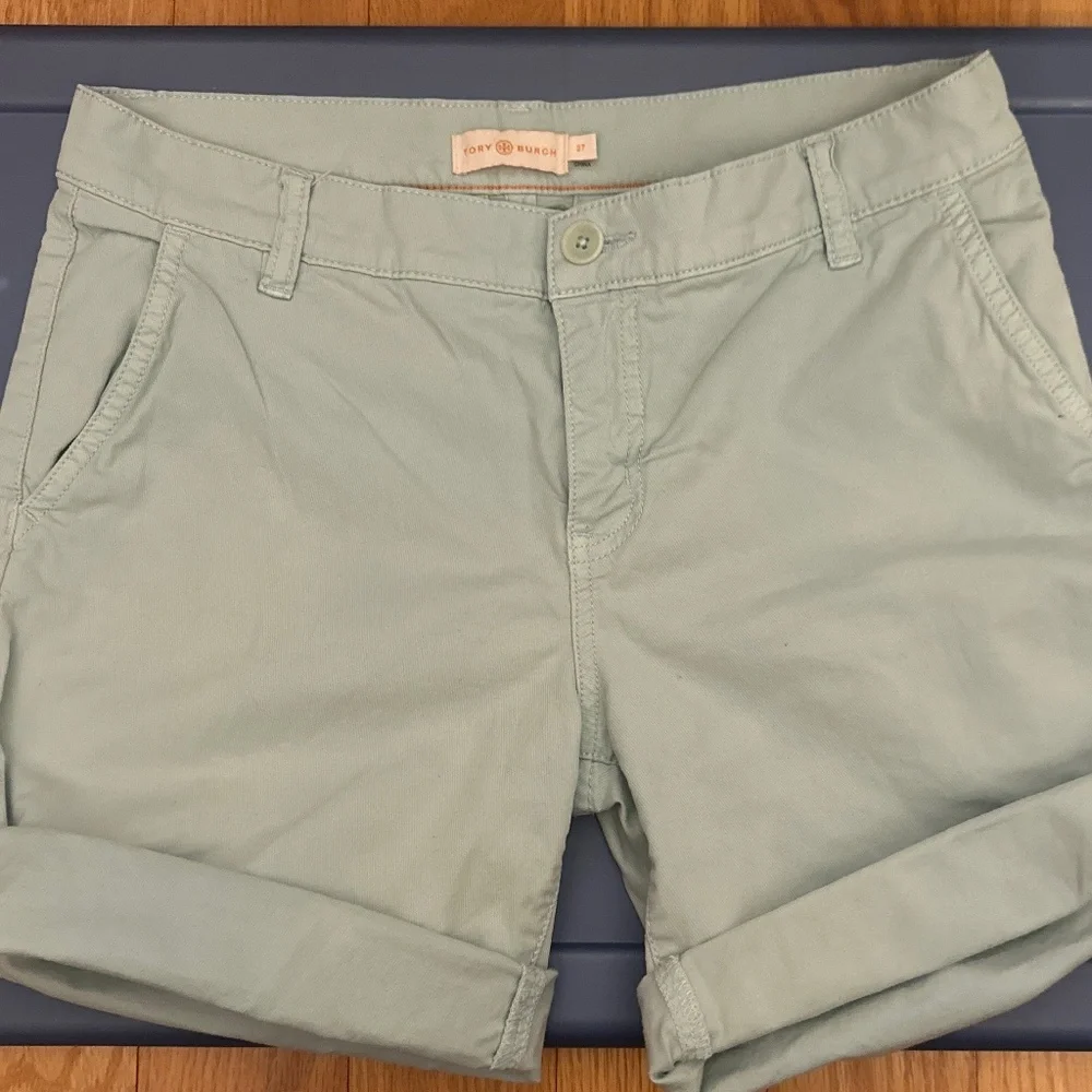 Tory Burch Roll-Up/Roll Down Chino Shorts (27)